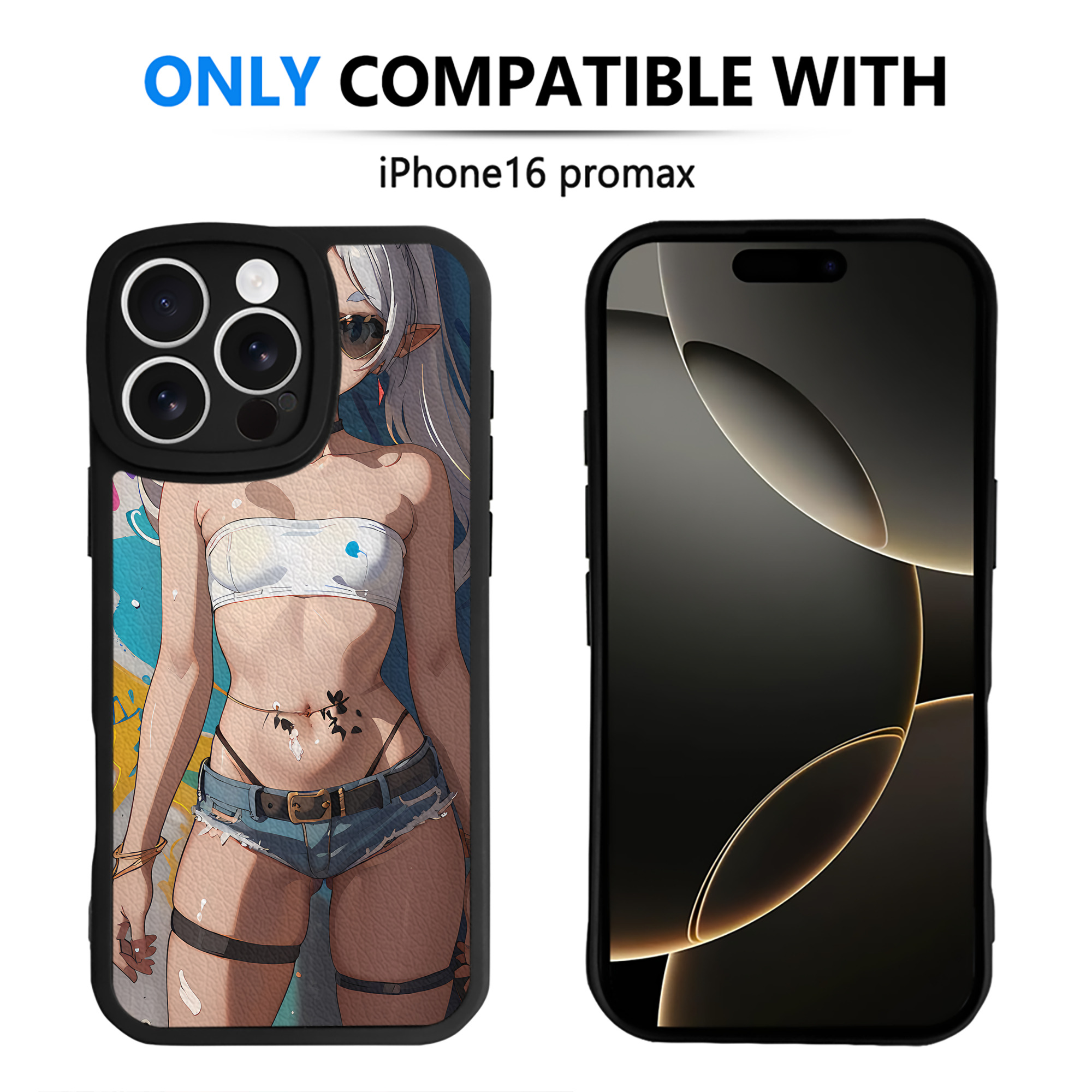 （画像用） 葬送のフリーレン Frieren 【iPhone 16シリーズ対応】シリコンスマホケース（レザー調） 材質：シリコン